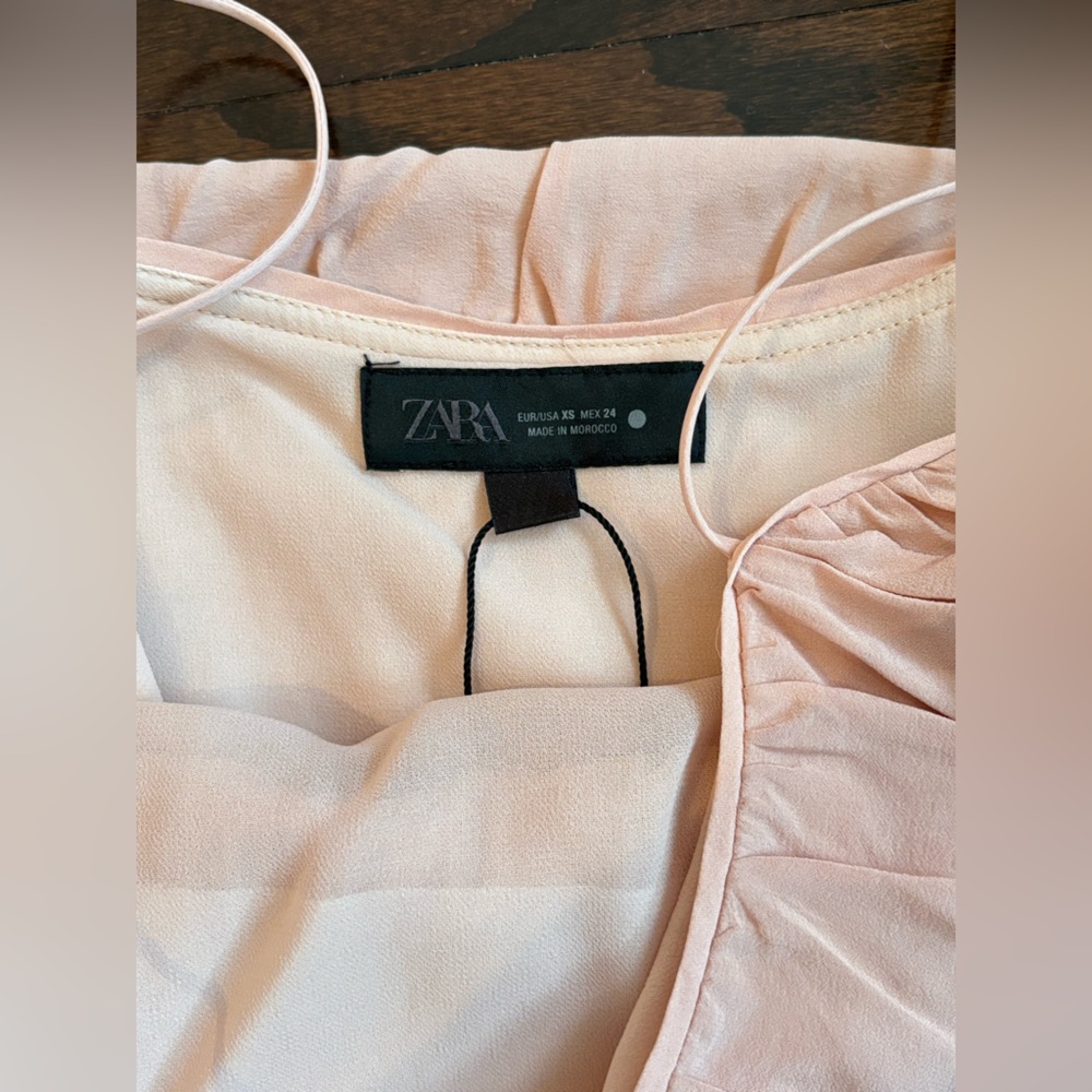 Zara Ruffled Dress in Light Pink - Picture 4 of 7